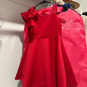 Donna Ricco Vibrant Red Kids Dress